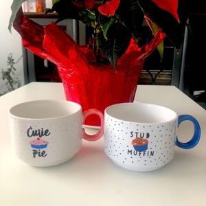 Clintons Cutie Pie & Stud Muffin Mugs Set of 2